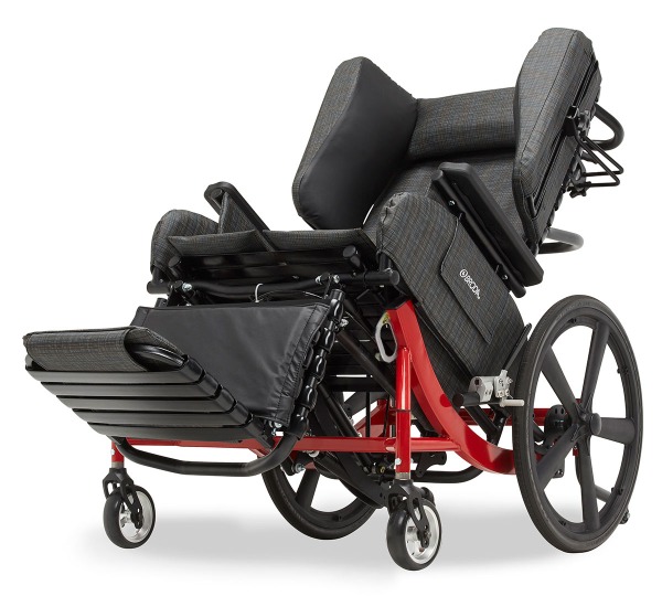 [Red] No-lift-configured Broda<sup>®</sup> Synthesis WC19 Transport Chair