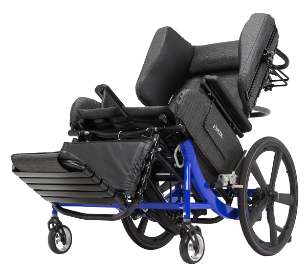 [Blue] No-lift-configured Broda<sup>®</sup> Synthesis WC19 Transport Chair - Image 2